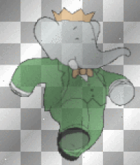 Gif animé Babar damier